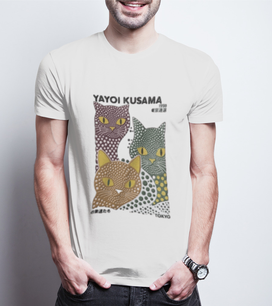 Yayoi Kusama Polka Dot Cats Tokyo T-Shirt