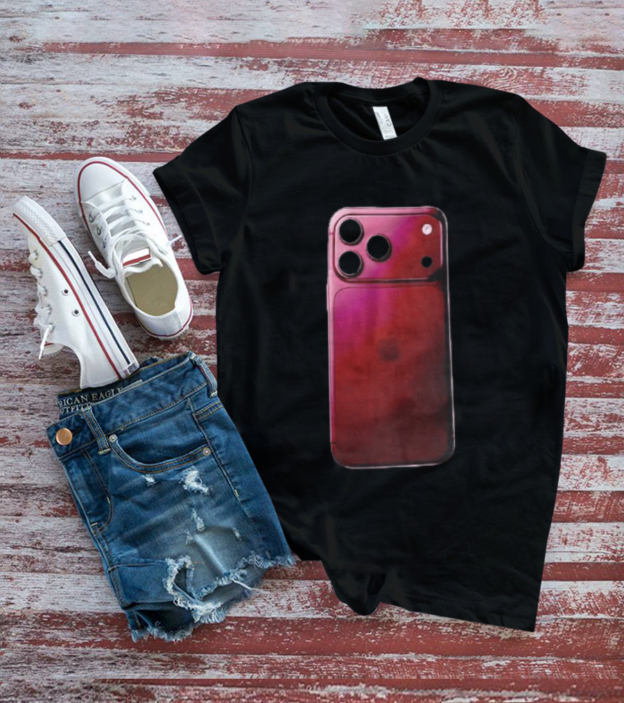 Apple Deep Burgundy Concept Smartphone Rear Camera Island Glass Back T-Shirt