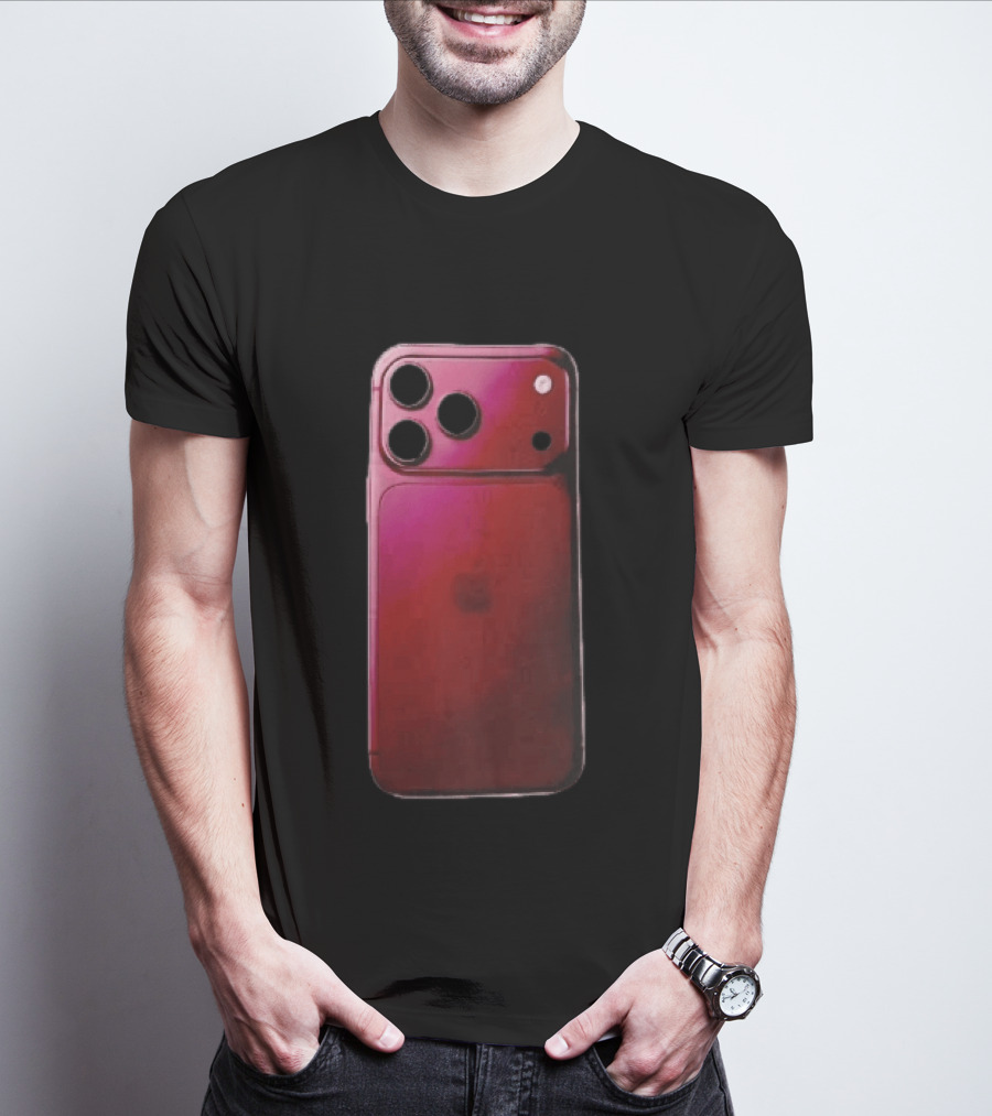 Apple Deep Burgundy Concept Smartphone Rear Camera Island Glass Back T-Shirt