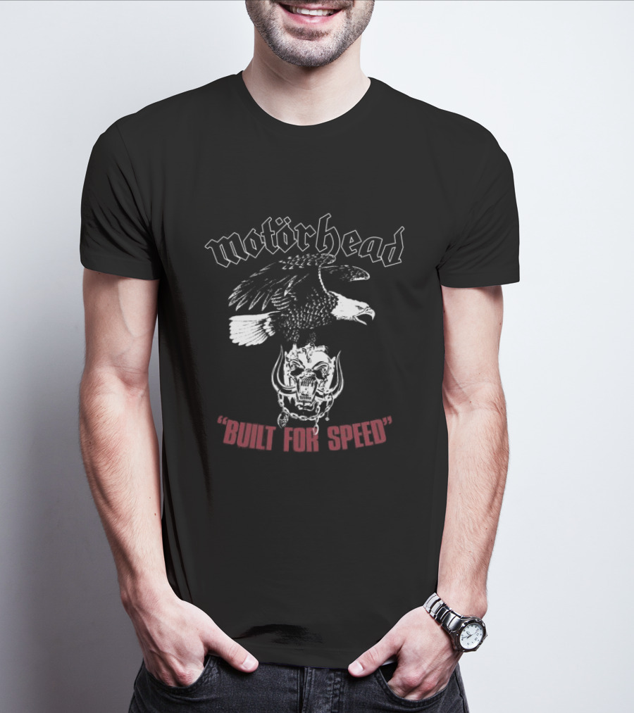 Motorhead Built For Speed Eagle Motif T-Shirt