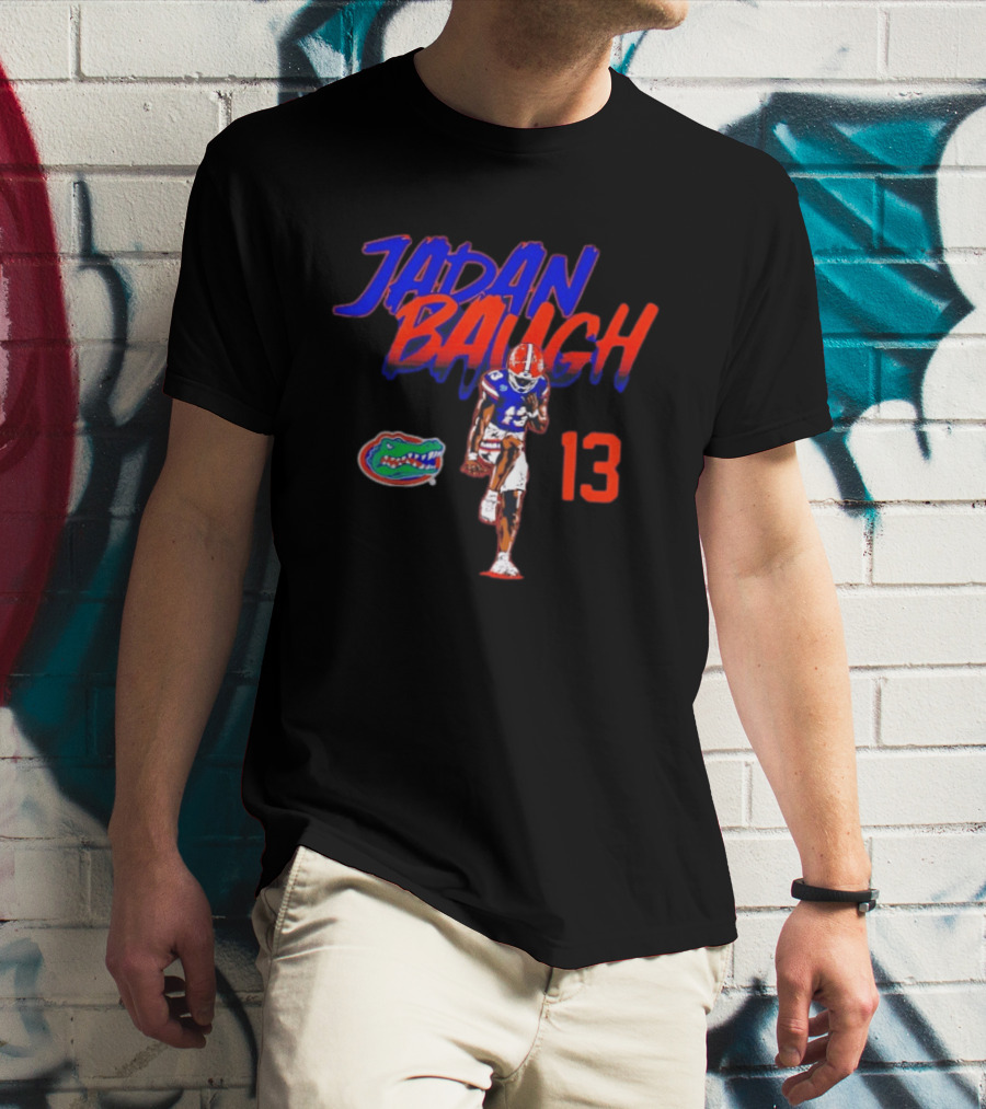 Florida Gators Jadan Baugh 13 Player Pose With Team T-Shirt