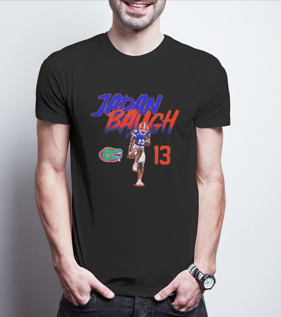 Florida Gators Jadan Baugh 13 Player Pose With Team T-Shirt