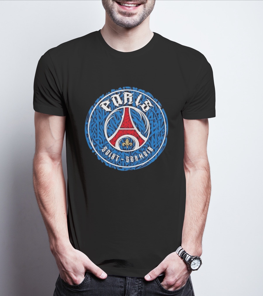 Paris Saint Germain PSG Tribal Fleur De Lis Football T-Shirt