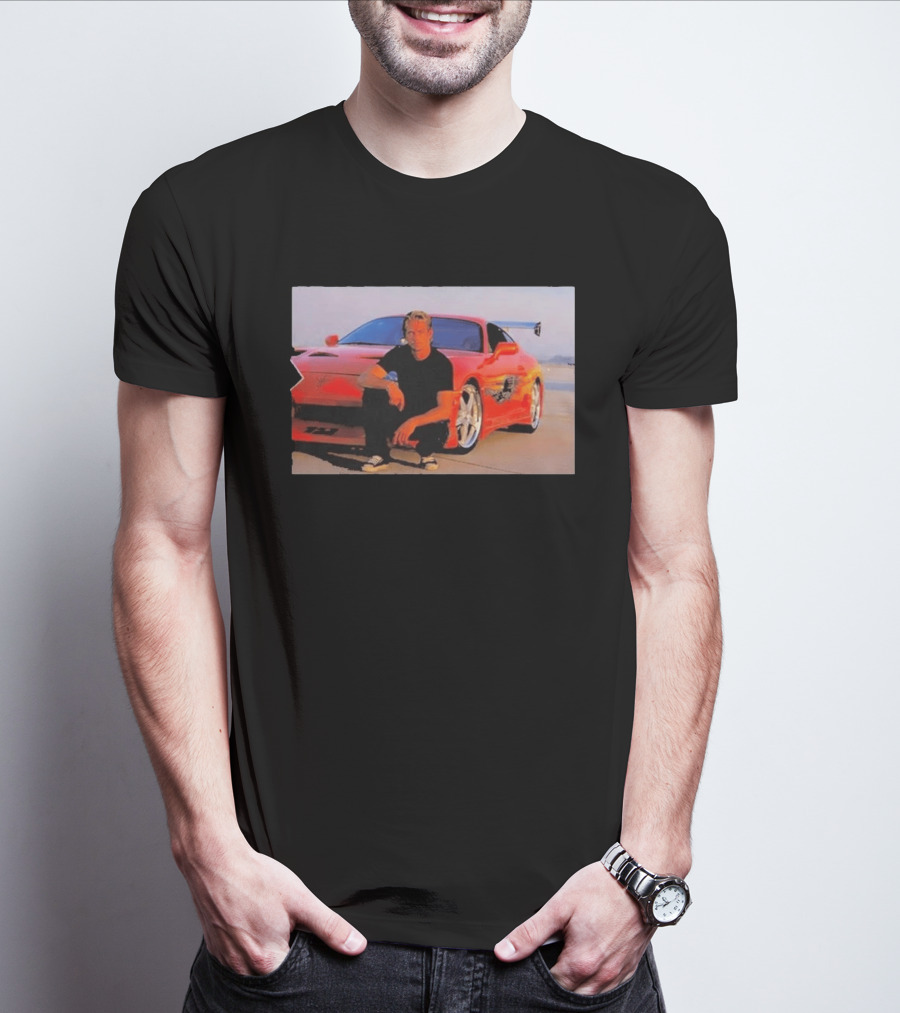 Dad Birthday Paul Walker Nissan Skyline R34 Father's Day Racing Fan T-Shirt