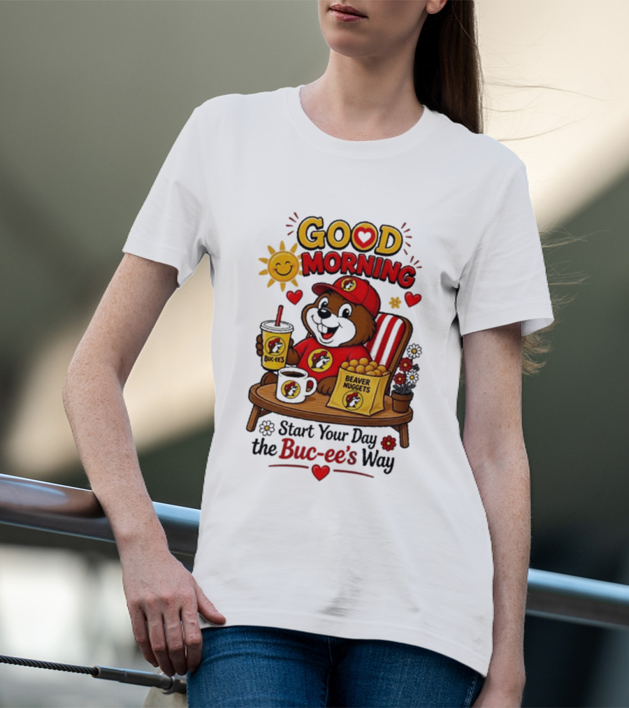 Good Morning Beaver Nuggets Buc Ee's Start Your Day The Buc Ee's Way T-Shirt