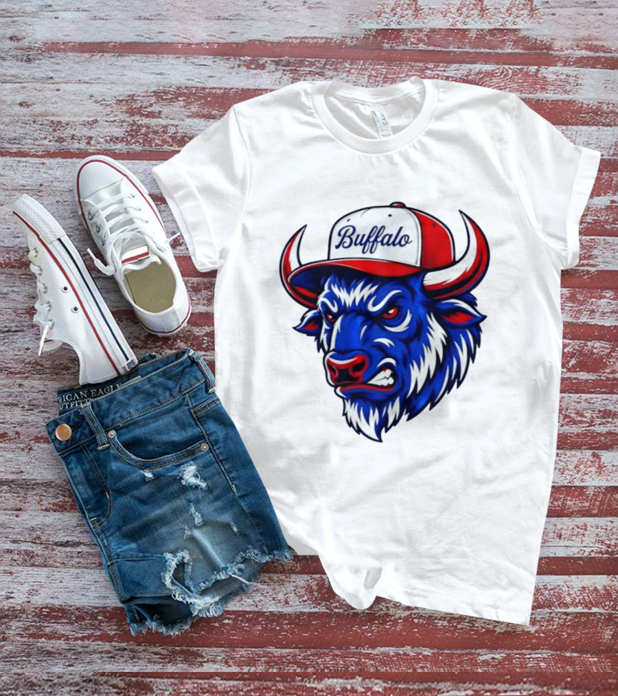 Buffalo Bison Bull Hat Sports T-Shirt