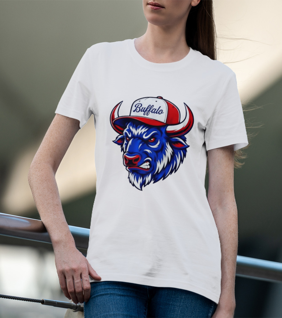 Buffalo Bison Bull Hat Sports T-Shirt
