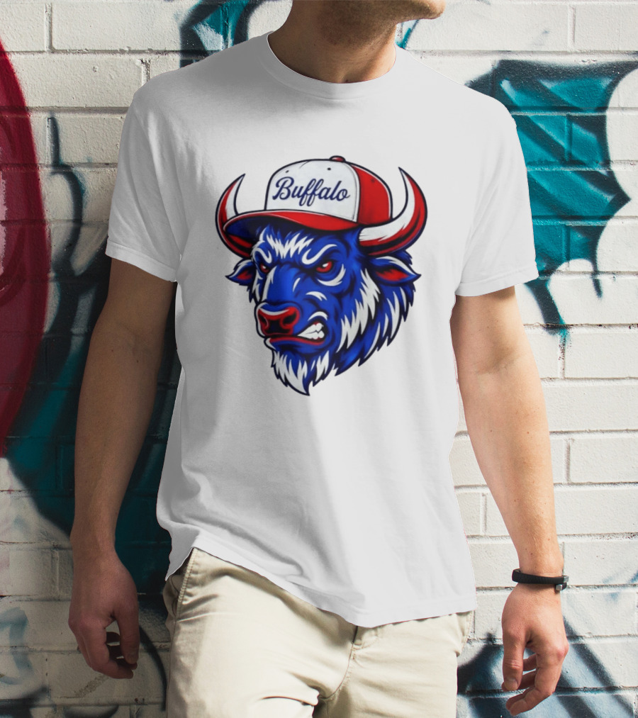 Buffalo Bison Bull Hat Sports T-Shirt