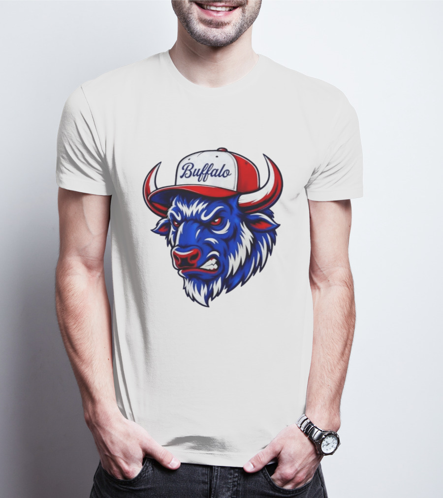 Buffalo Bison Bull Hat Sports T-Shirt