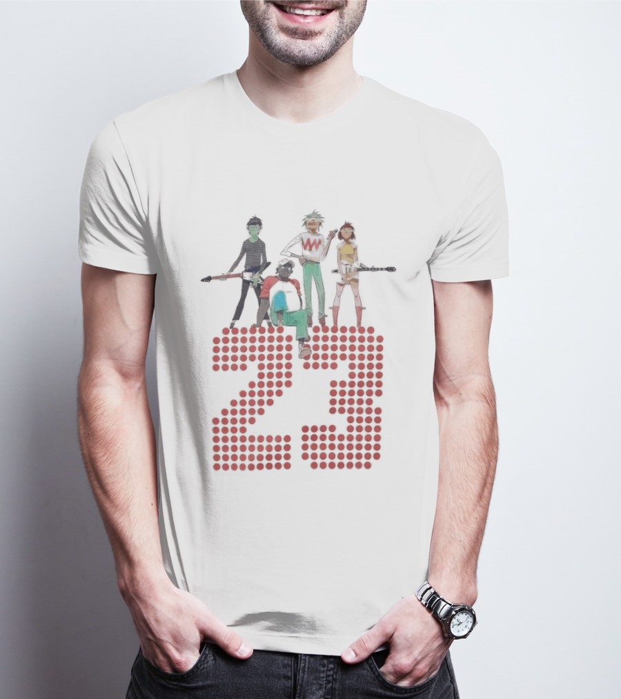 Hot Topic Gorillaz Band 23 Group Red Dots T-Shirt