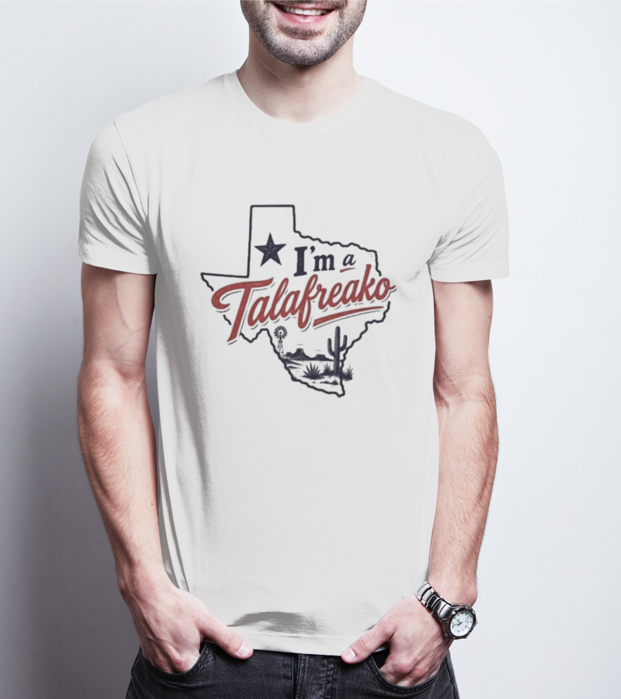 I'm A Talafreako James Talarico Texas Map Star Cactus T-Shirt