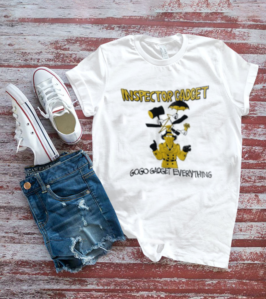 Inspector Gadget GoGo Gadget Everything Phrases And Iconic Imagery From The Classic Animated Series T-Shirt