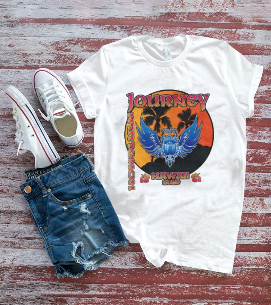 Journey Hawaii 2020 Event Vintage Style Palm Tree And Scarab T-Shirt