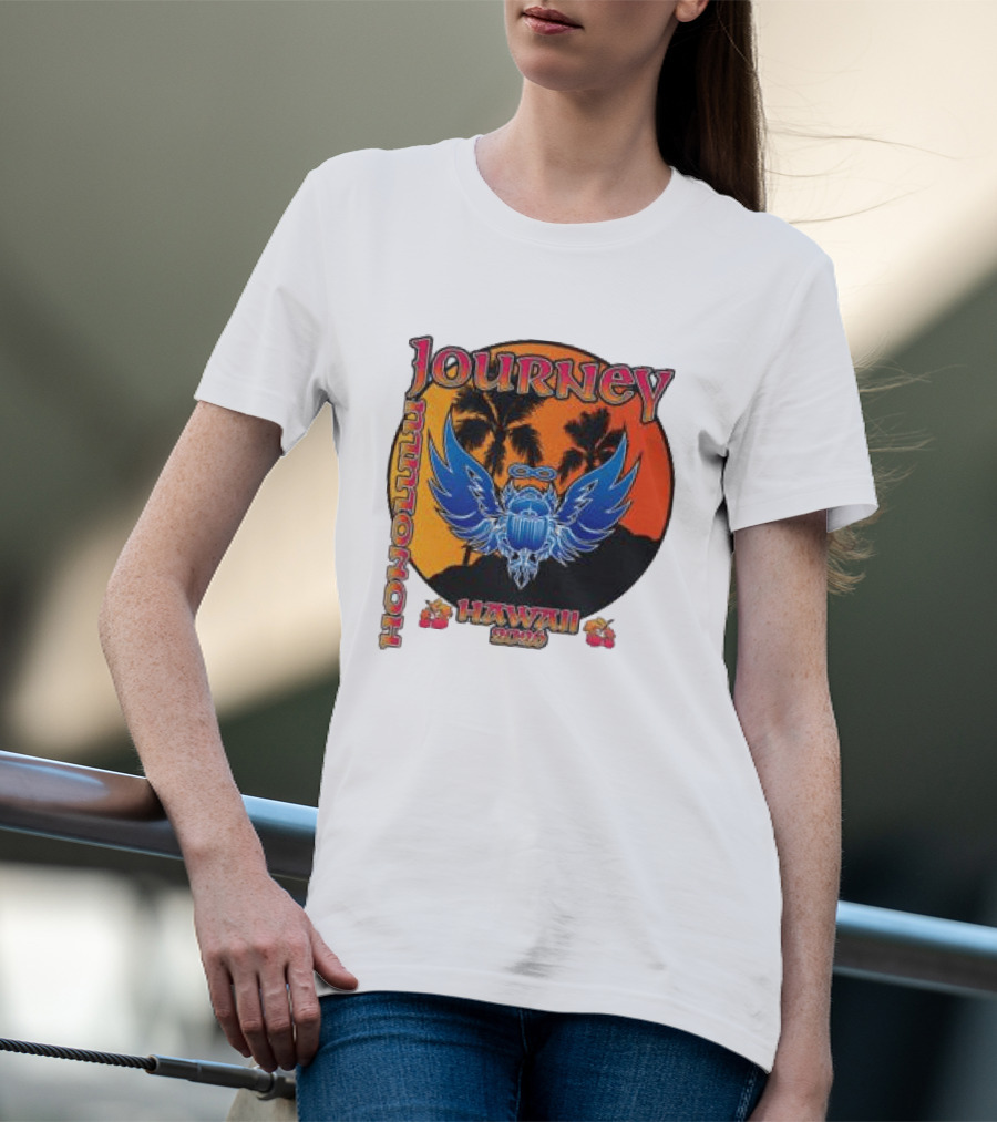 Journey Hawaii 2020 Event Vintage Style Palm Tree And Scarab T-Shirt