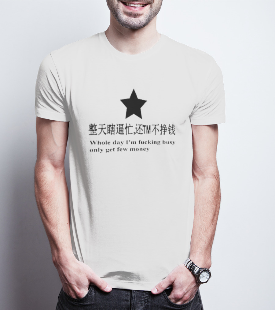 Whole Day I'm Fucking Busy Only Get Few Money Star T-Shirt