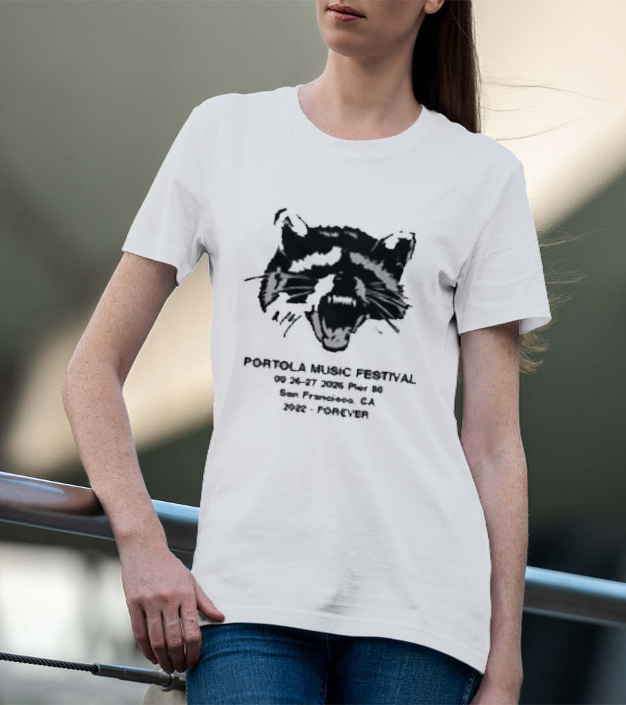 Portola Music Festival Forever Feral 2026 Lineup Cat T-Shirt