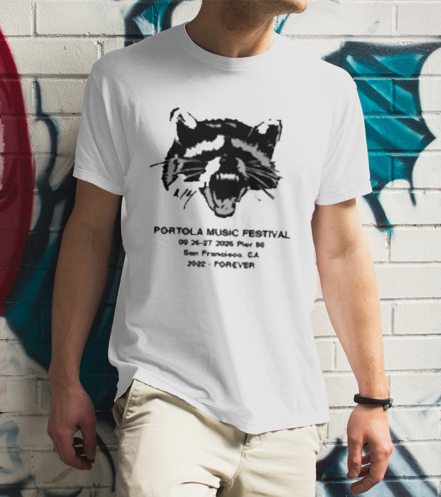 Portola Music Festival Forever Feral 2026 Lineup Cat T-Shirt