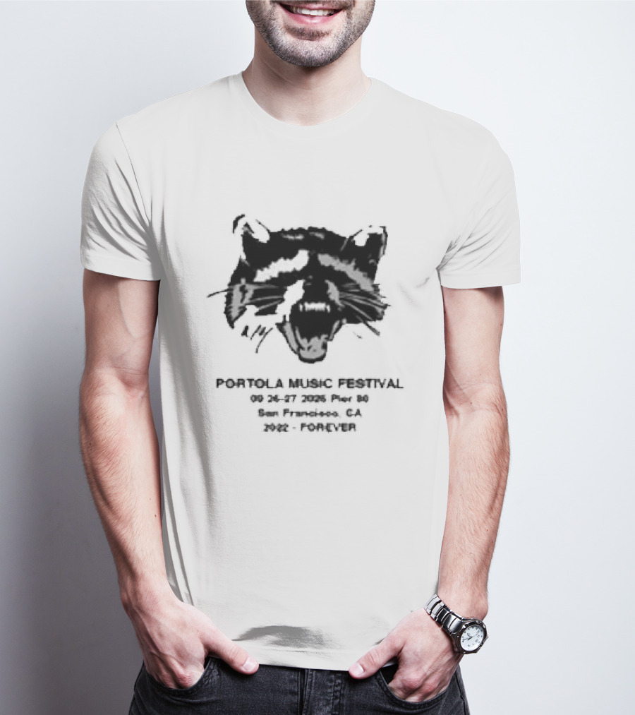 Portola Music Festival Forever Feral 2026 Lineup Cat T-Shirt