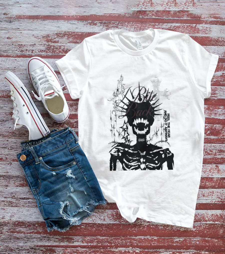 Swixxz Bite Back Jumbo Skeleton Cross T-Shirt