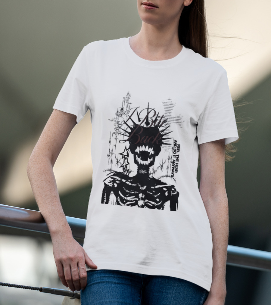 Swixxz Bite Back Jumbo Skeleton Cross T-Shirt