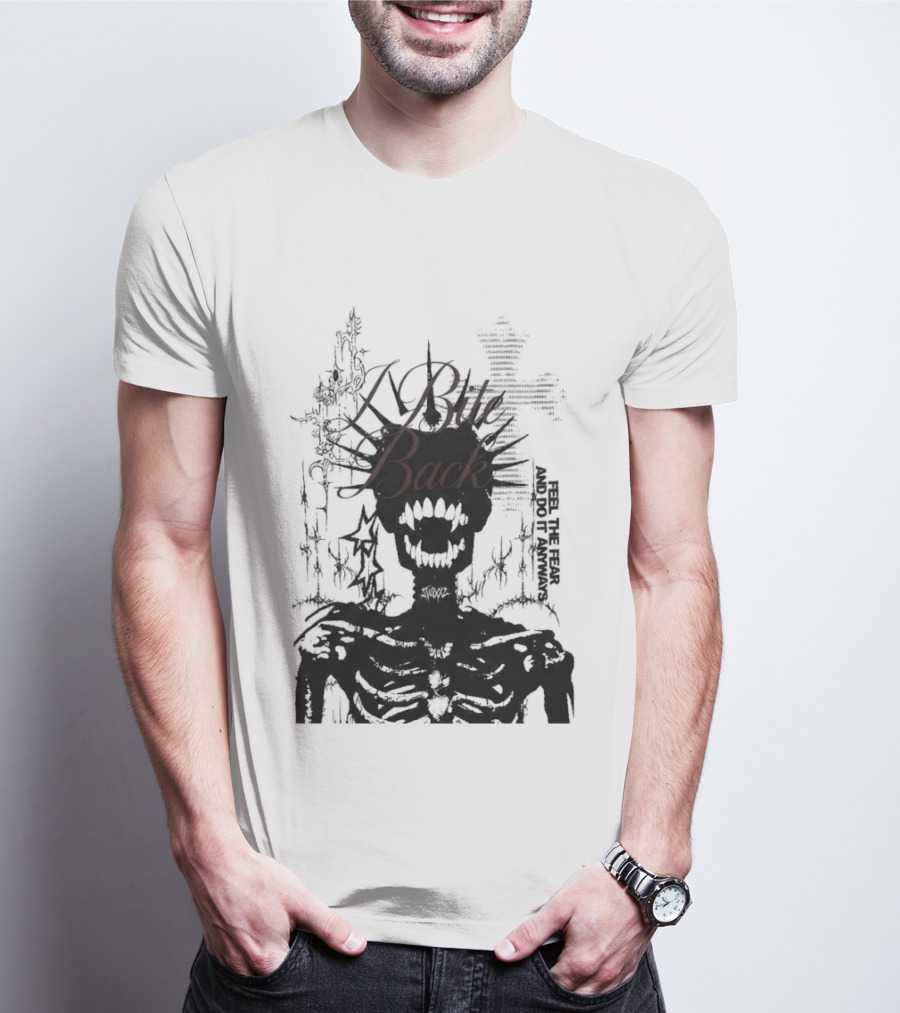 Swixxz Bite Back Jumbo Skeleton Cross T-Shirt