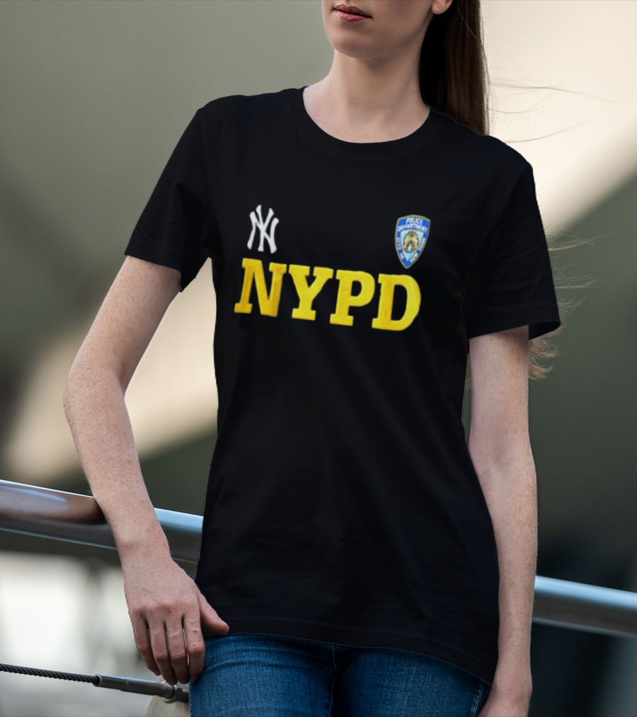 2026 New York Yankees NYPD Collaboration NY Logo And Police T-Shirt
