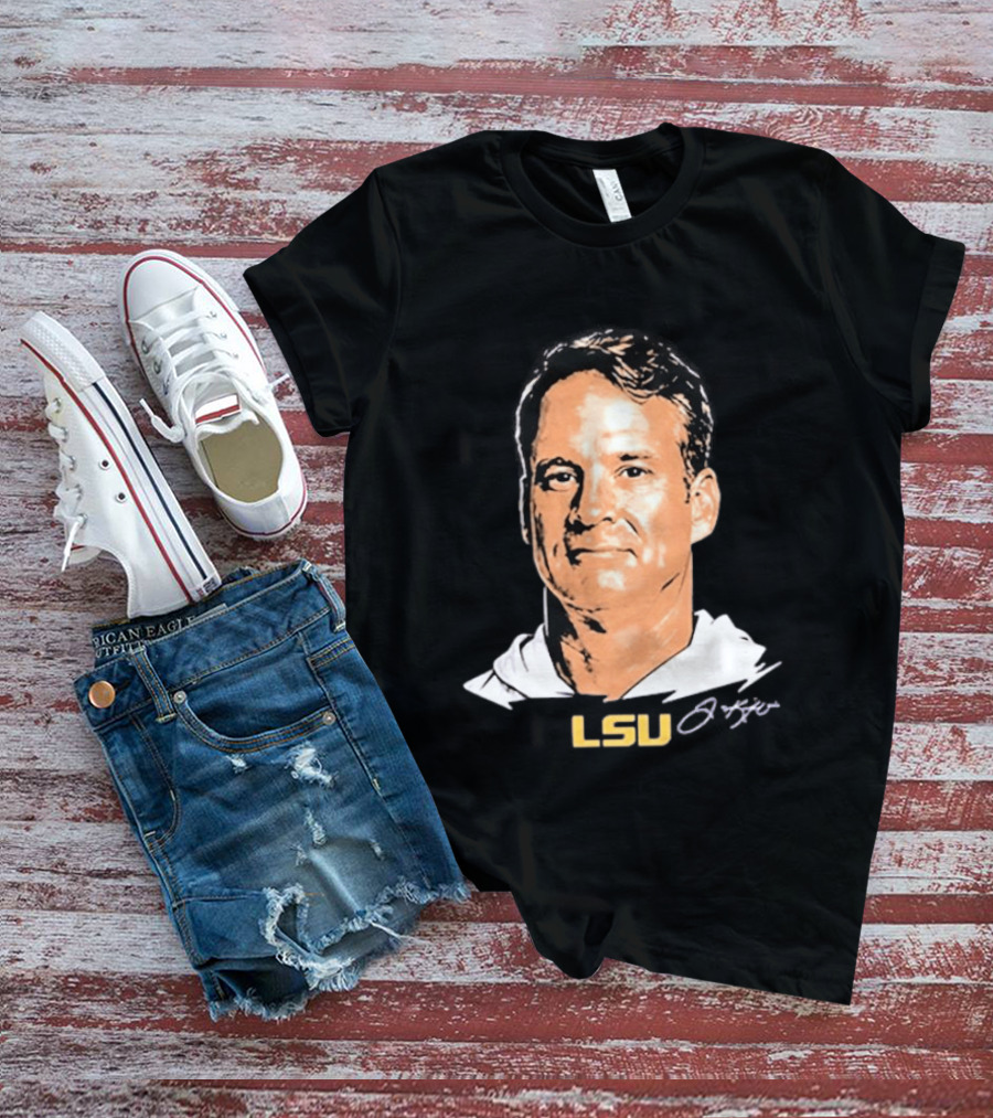 Lane Kiffin LSU Tigers Signature Big Head T-Shirt