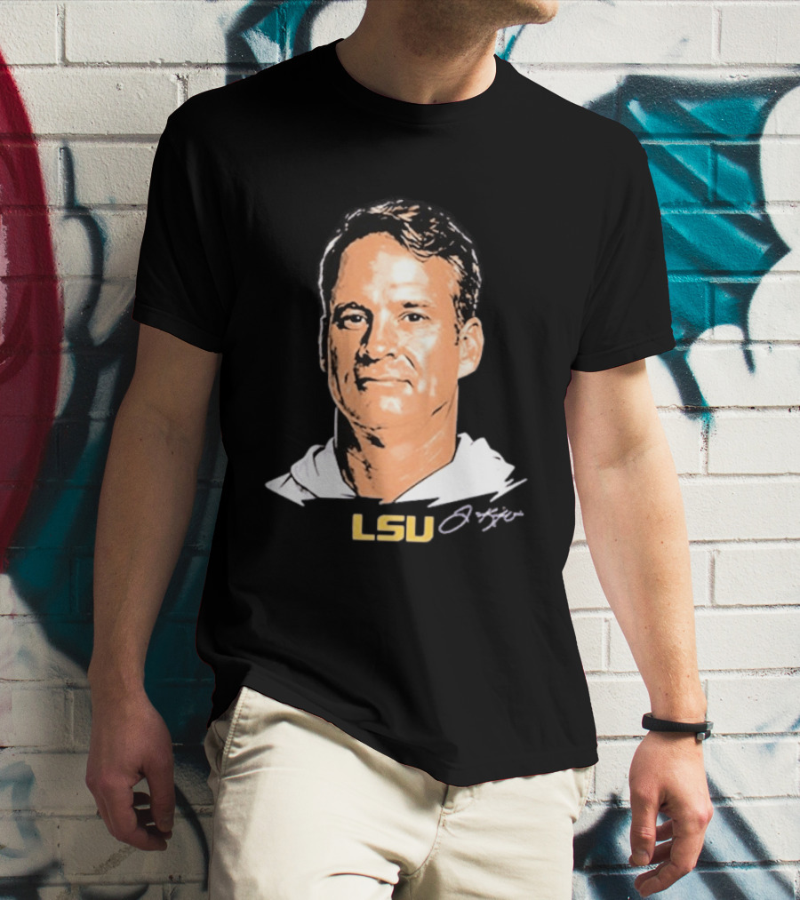 Lane Kiffin LSU Tigers Signature Big Head T-Shirt