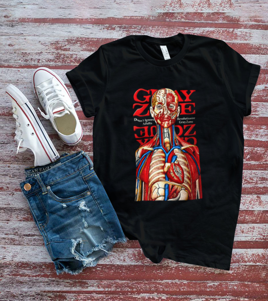 Grayzone Dont Ignore Revolutionize Anatomical Human Body Diagram T-Shirt