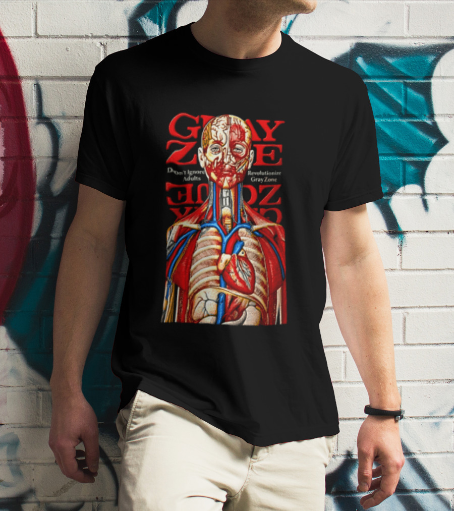 Grayzone Dont Ignore Revolutionize Anatomical Human Body Diagram T-Shirt