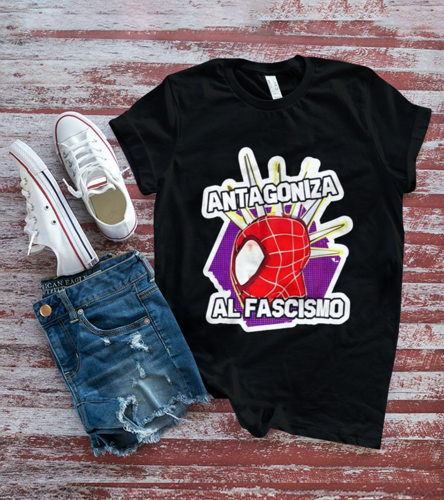 Antagoniza Al Fascismo Spider Man Anti Fascist T-Shirt