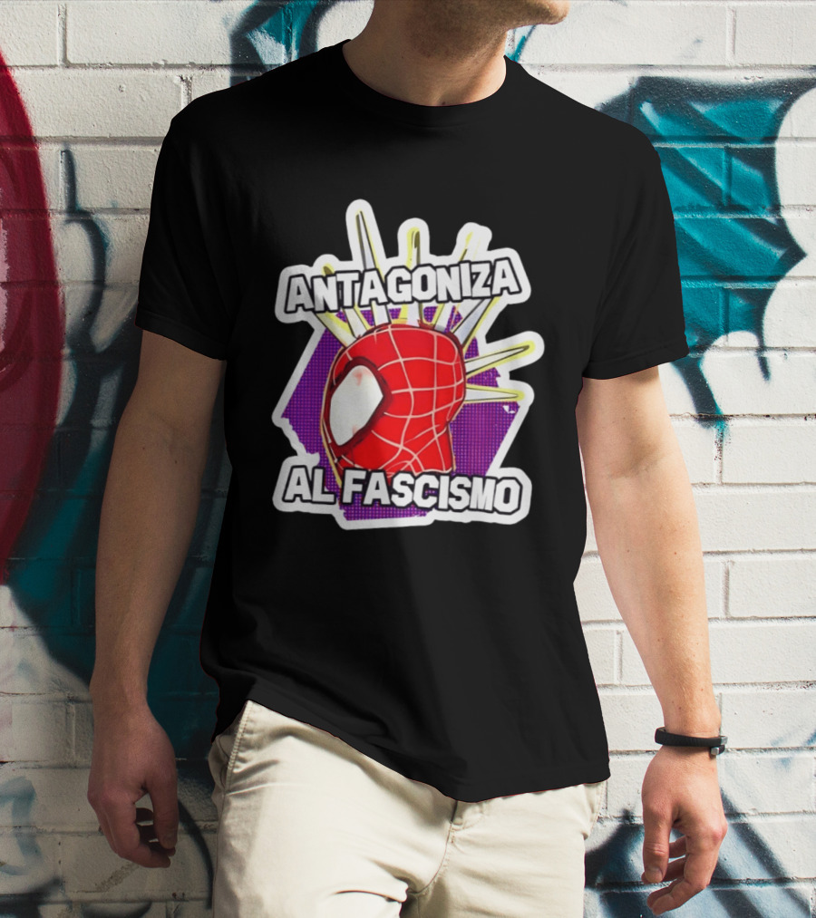Antagoniza Al Fascismo Spider Man Anti Fascist T-Shirt