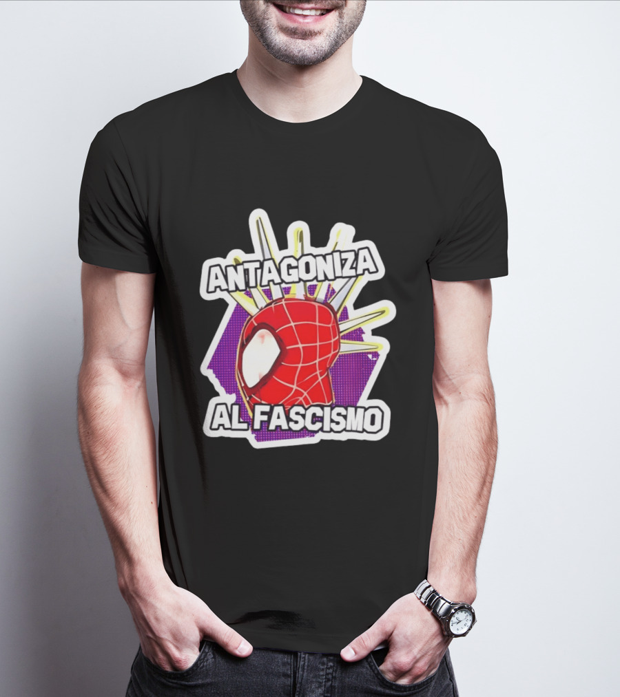 Antagoniza Al Fascismo Spider Man Anti Fascist T-Shirt