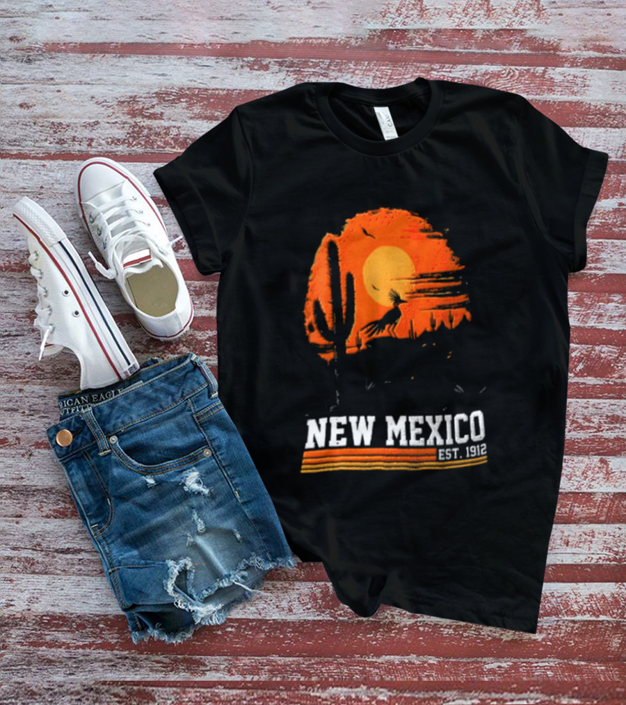 New Mexico Cactus Desert Vibes Est. 1912 Sun T-Shirt