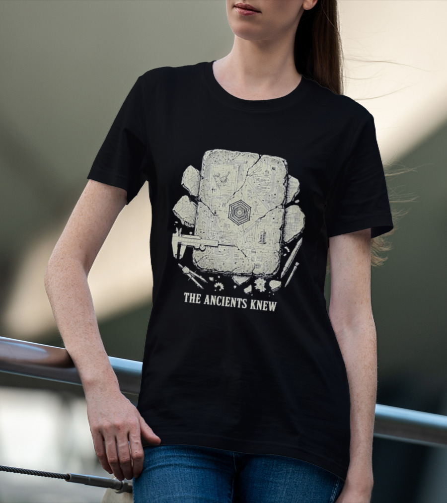 The Ancients Knew Ancient Technology Archaeology Symbols And Tools T-Shirt
