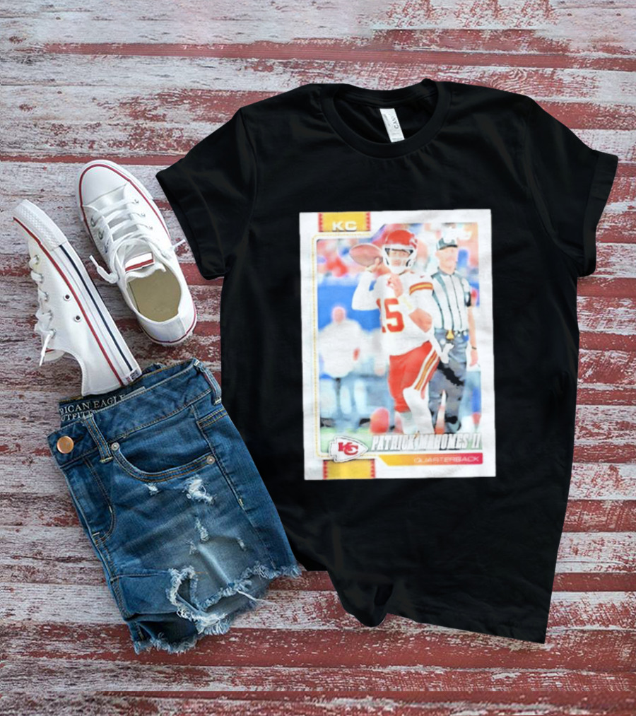 Kansas City Chiefs Patrick Mahomes II 2026 Topps Football Quarterback Trading Card T-Shirt
