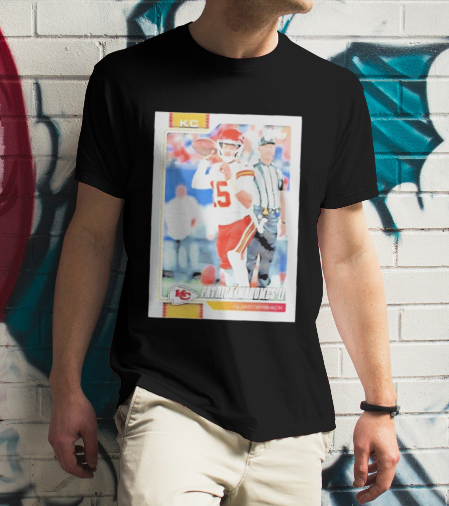Kansas City Chiefs Patrick Mahomes II 2026 Topps Football Quarterback Trading Card T-Shirt