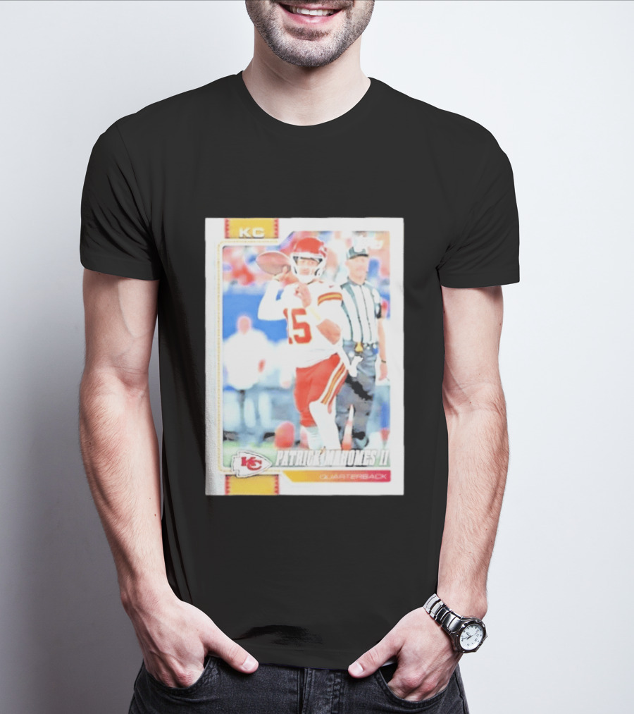 Kansas City Chiefs Patrick Mahomes II 2026 Topps Football Quarterback Trading Card T-Shirt