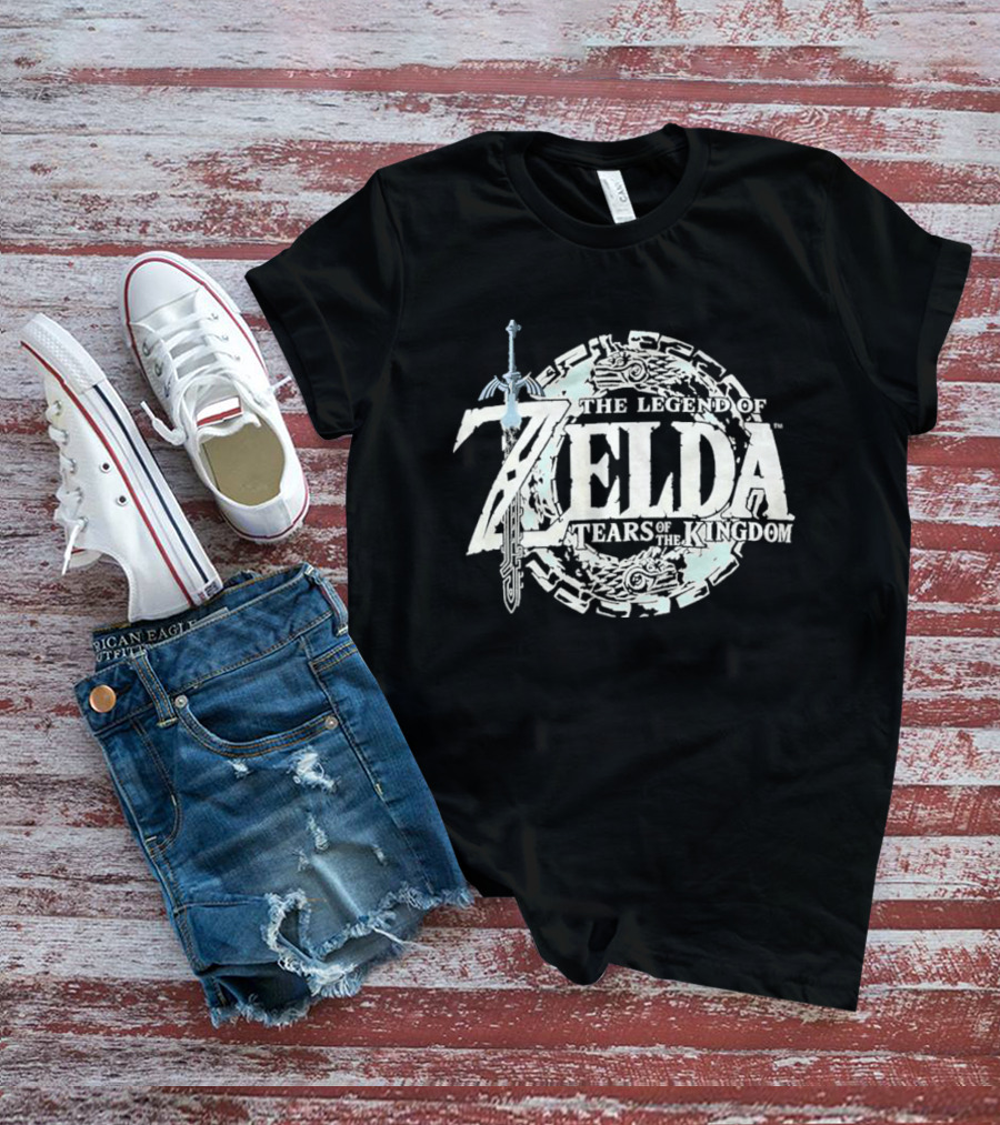 The Legend Of Zelda Tears Of The Kingdom Logo And Master Sword Element T-Shirt
