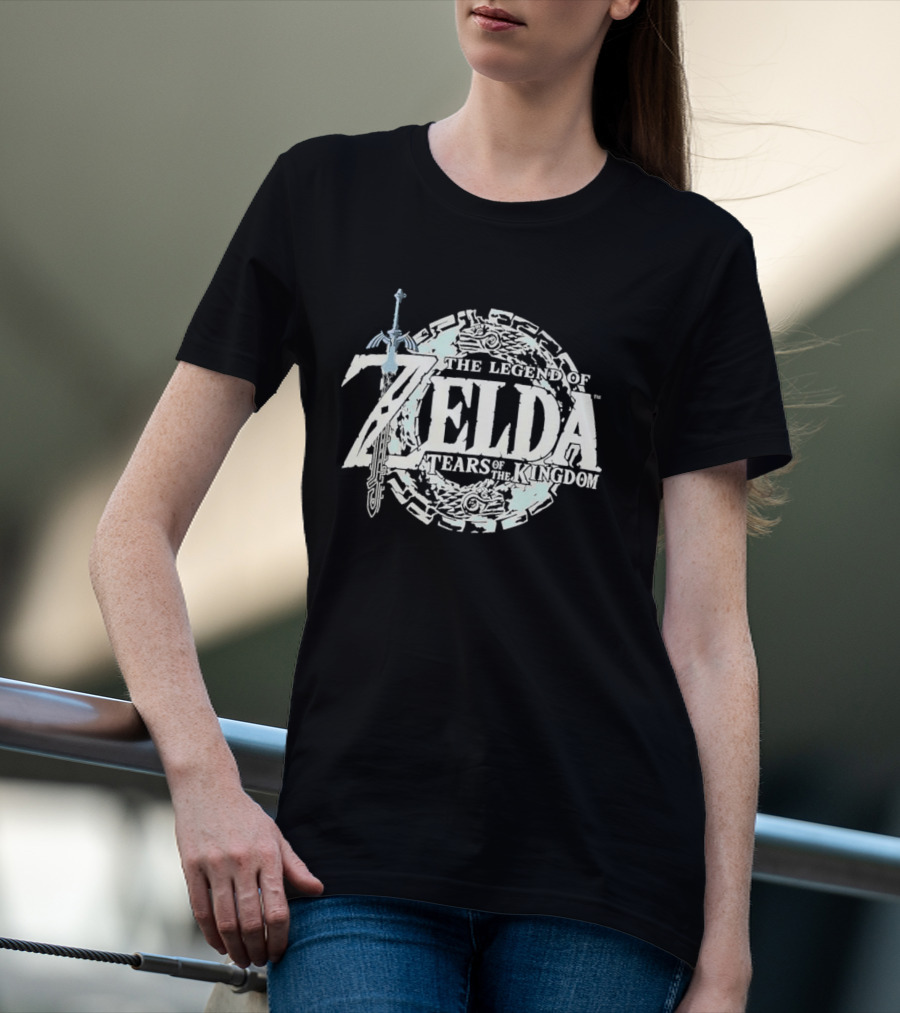 The Legend Of Zelda Tears Of The Kingdom Logo And Master Sword Element T-Shirt