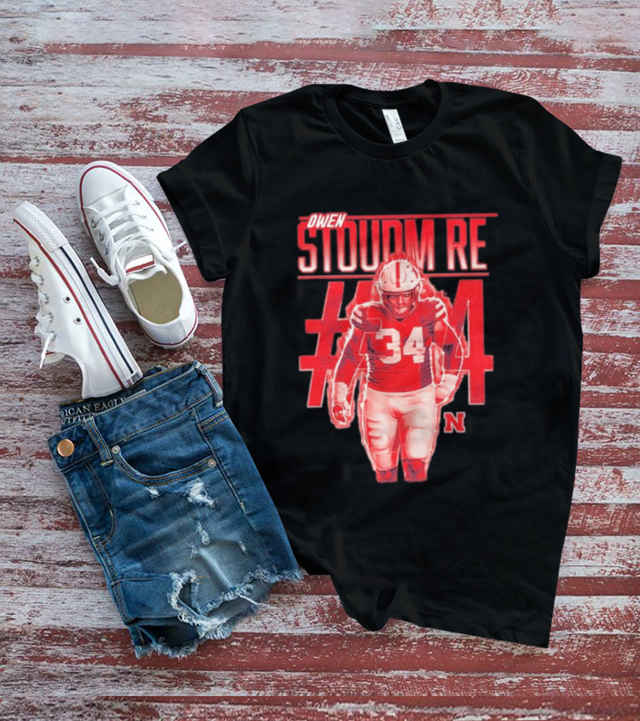 Owen Stoudmire 34 Nebraska Cornhuskers Football Player T-Shirt