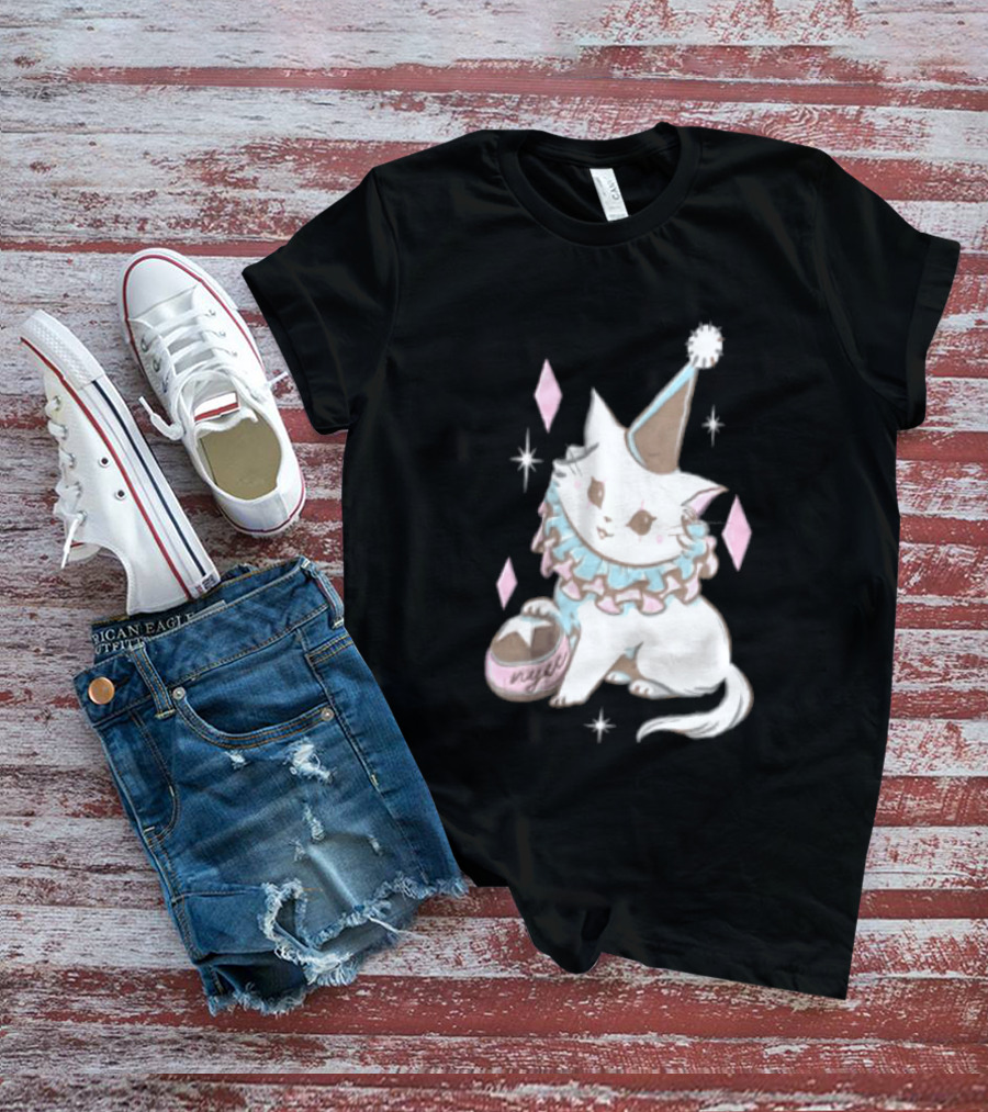 Popverse Superfans NYCC 2026 Mock Neck Cat Clown Nyeee T-Shirt