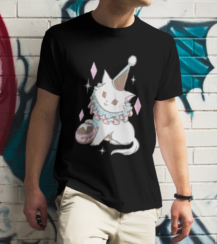 Popverse Superfans NYCC 2026 Mock Neck Cat Clown Nyeee T-Shirt