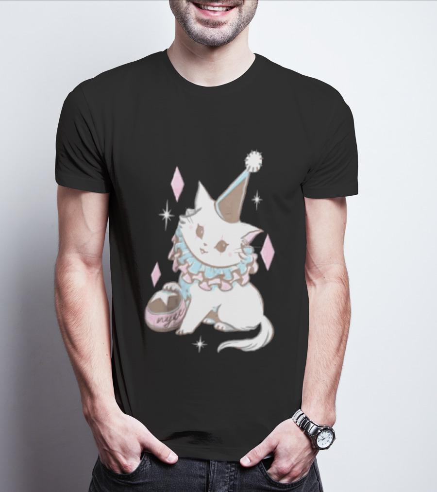 Popverse Superfans NYCC 2026 Mock Neck Cat Clown Nyeee T-Shirt