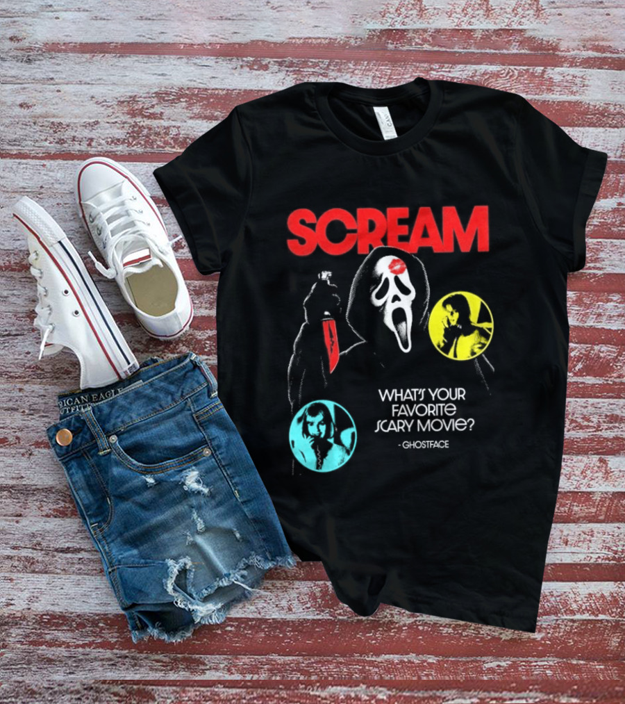 Scream Ghostface What's Your Favorite Scary Movie? T-Shirt