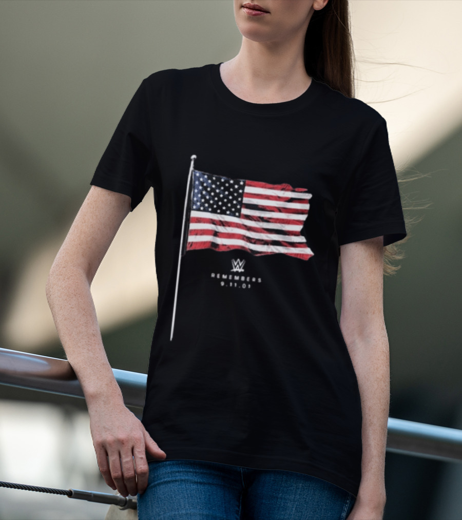 WWE Remembers 9 11 25th Anniversary American Flag 2026 T-Shirt