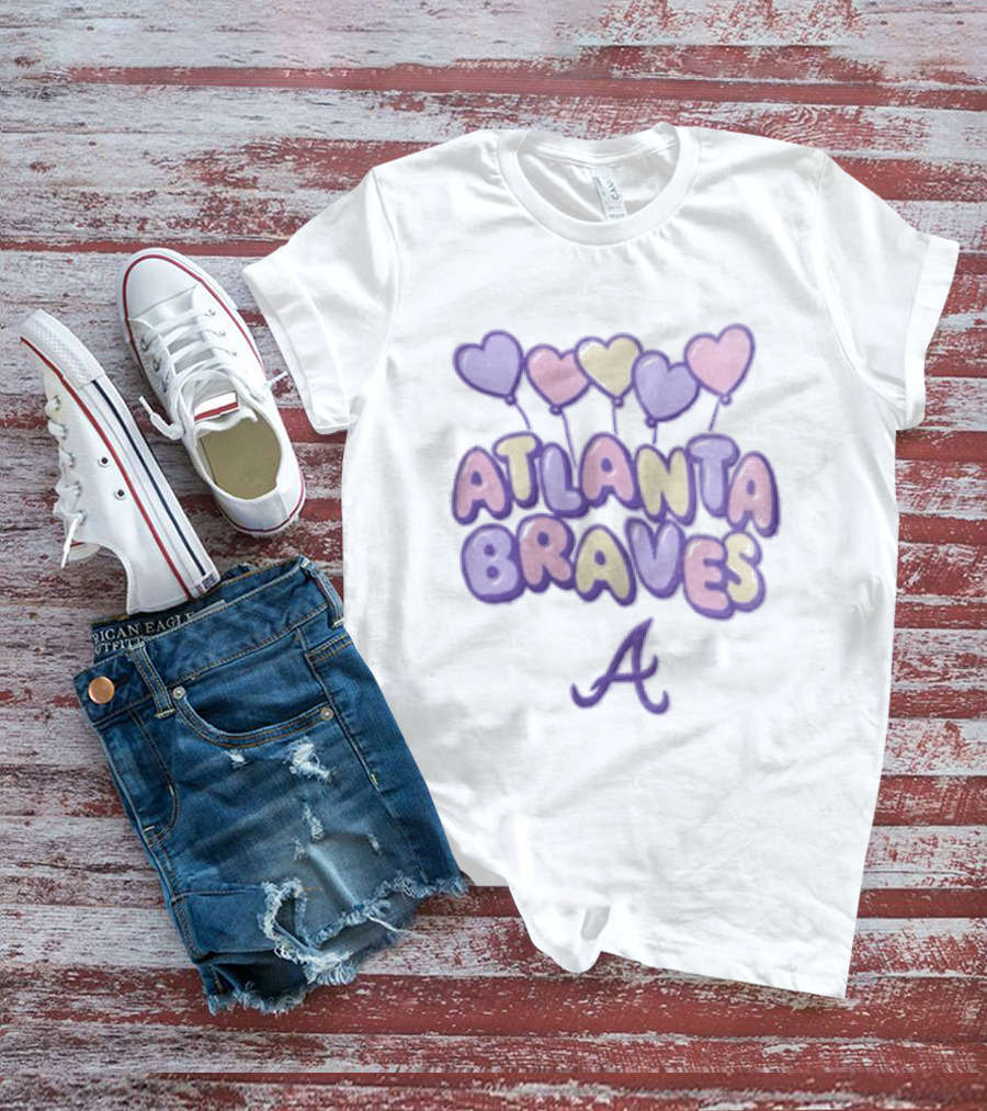 Atlanta Braves Hearts Blooper Fan T-Shirt