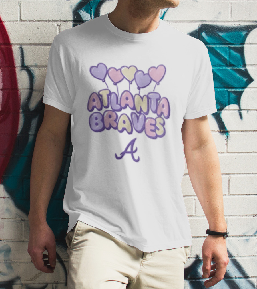 Atlanta Braves Hearts Blooper Fan T-Shirt