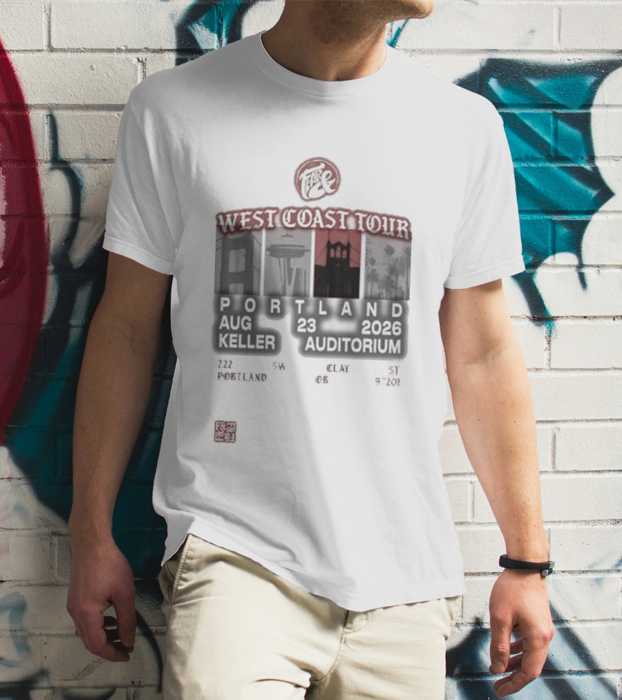 Fearandpod Portland Keller Auditorium August 26 West Coast Tour 2026 T-Shirt