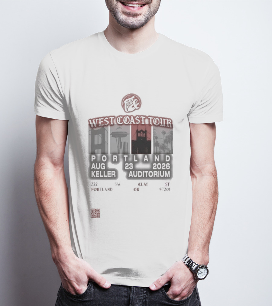Fearandpod Portland Keller Auditorium August 26 West Coast Tour 2026 T-Shirt